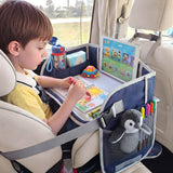 Keezi Kids Travel Tray Car Seat Lap Desk Portable Car Desk Organiser for Car & Airplane Blue - Extra Image