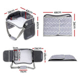 Keezi Kids Travel Tray Car Seat Lap Desk Portable Car Desk Organiser for Car & Airplane Grey - Front View