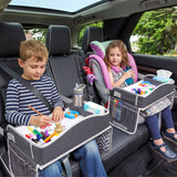 Keezi Kids Travel Tray Car Seat Lap Desk Portable Car Desk Organiser for Car & Airplane Grey - Extra Image