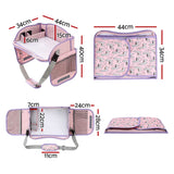Keezi Kids Travel Tray Car Seat Lap Desk Portable Car Desk Organiser for Car & Airplane Pink - Front View