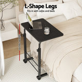 Artiss Laptop Desk Table Adjustable 60CM Black - Top-Down View