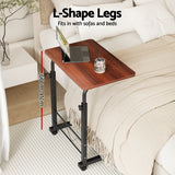 Artiss Laptop Desk Table Adjustable 60CM Dark Wood - Top-Down View