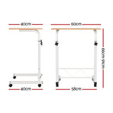 Artiss Laptop Desk Table Adjustable 60CM Light Wood - Front View