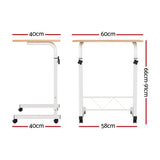Artiss Laptop Desk Table Adjustable 60CM Light Wood - Front View