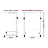 Artiss Laptop Desk Table Adjustable 60CM White - Front View