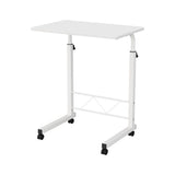 Artiss Laptop Desk Table Adjustable 60CM White - Side View