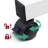 Artiss Laptop Desk Table Adjustable 60CM White - Close-Up Angle