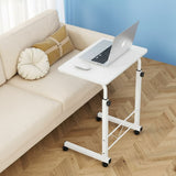 Artiss Laptop Desk Table Adjustable 60CM White - Low Angle