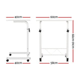 Artiss Laptop Desk Table Adjustable 60CM White - Front View