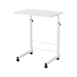 Artiss Laptop Desk Table Adjustable 60CM White - Side View