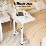 Artiss Laptop Desk Table Adjustable 60CM White - Top-Down View
