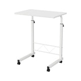Artiss Laptop Desk Table Adjustable 60CM White - Side View