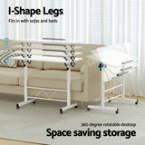 Artiss Laptop Desk Table Adjustable 80CM White - 45-Degree Angle