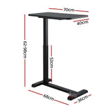 Artiss Laptop Desk Height Adjustable Mobile Workstation Computer Desks 70CM - Front View