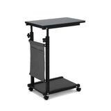Artiss Laptop Desk Height Adjustable Mobile Workstation Computer Desks 48CM Black - Side View
