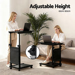 Artiss Laptop Desk Height Adjustable Mobile Workstation Computer Desks 48CM Black