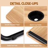 Artiss Laptop Desk Bed Table Foldable Portable Desktop Oak - Low Angle