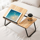 Artiss Laptop Desk Bed Table Foldable Portable Desktop Oak - Extra Image