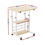 Artiss Laptop Desk Height Adjustable Mobile Workstation Computer Desks 60CM - Front View