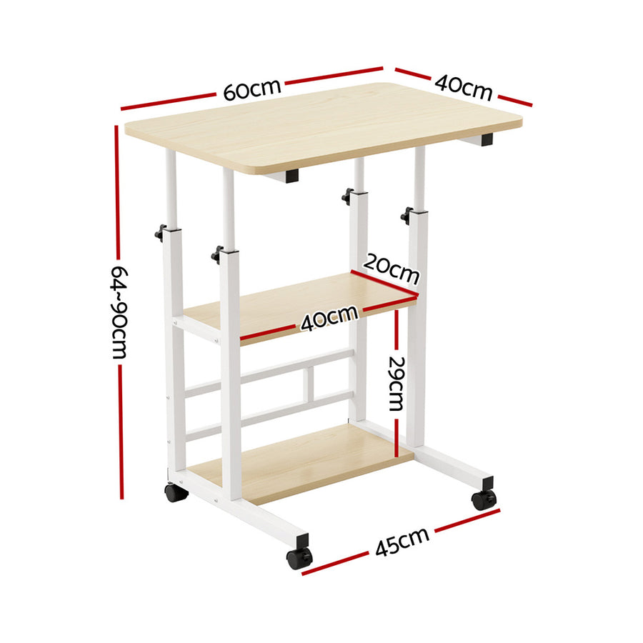 Artiss Laptop Desk Height Adjustable Mobile Workstation Computer Desks 60CM, Adjustable Height