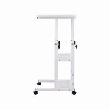 Artiss Laptop Desk Height Adjustable Mobile Workstation Computer Desks 60CM White - Side View