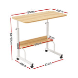Artiss Laptop Desk Portable Sit Stand Desks Height Adjustable Workstation 80CM - Front View