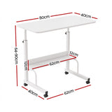Artiss Laptop Desk Portable Sit Stand Desks Height Adjustable Workstation 80CM White