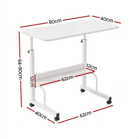 Artiss Laptop Desk Portable Sit Stand Desks Height Adjustable Workstation 80CM White, Adjustable Height