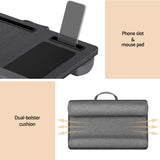 Artiss Lap Desk Laptop DeskS Portable w/ Wrist-rest Phone Slot Mouse Pad 55CM - Rear View
