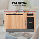 Artiss Lap Desk Laptop Desks Portable w/ Wrist-rest Phone Slot Mouse Pad 55CM - Top-Down View