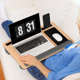 Artiss Lap Desk Laptop Desks Portable w/ Wrist-rest Phone Slot Mouse Pad 55CM - Close-Up Angle