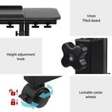 Artiss Laptop Desk Table Fan Cooling Black 60CM - Rear View