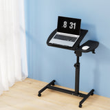 Artiss Laptop Desk Table Fan Cooling Black 60CM - Low Angle
