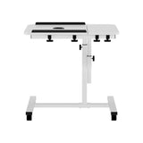 Artiss Laptop Desk Table Fan Cooling White 60CM - Side View