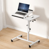 Artiss Laptop Desk Table Fan Cooling White 60CM - Extra Image