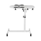 Artiss Laptop Desk Table Fan Cooling White 60CM - Side View