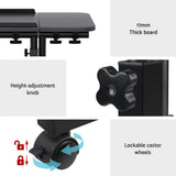 Artiss Laptop Desk Table Fan Cooling Black 60CM - Rear View