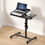 Artiss Laptop Desk Table Fan Cooling Black 60CM