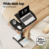 Artiss Laptop Desk Table Fan Cooling Black 60CM - Top-Down View