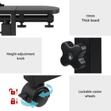 Artiss Laptop Desk Table Fan Cooling Black 60CM - Rear View
