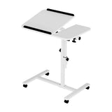 Artiss Laptop Desk Table Fan Cooling White 60CM - Front View