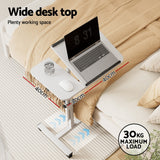 Artiss Laptop Desk Table Fan Cooling White 60CM - 45-Degree Angle