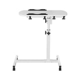 Artiss Laptop Desk Table Fan Cooling White 60CM - Side View