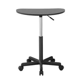 Artiss Mobile Height-Adjustable Laptop Desk with Caster Wheels - 60CM Black - Side View