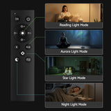 Artiss 2-in-1 LED Floor Lamp with Galaxy Projector &Remote, 178cm Tall Torchiere Standing Light with Dynamic RGB Aurora Stepless 4 Colour Temperatures, 1H Timer for Living Room, Bedroom Kids Room - Extra Image
