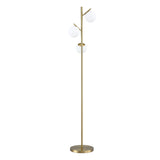 Artiss 3-Light Tree Floor Lamp 165cm Tall Standing Light with Sphere Glass Shades for Modern Homes - Close-Up Angle