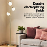 Artiss 3-Light Tree Floor Lamp 165cm Tall Standing Light with Sphere Glass Shades for Modern Homes - Front View