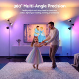 Artiss RGB Floor Lamp LED with 3 Swivel Lights Color Changing Lamp with Remote Stepless Dimmable - Rear View