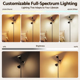 Artiss RGB Floor Lamp LED with 3 Swivel Lights Color Changing Lamp with Remote Stepless Dimmable - Close-Up Angle
