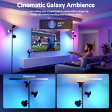Artiss RGB Floor Lamp LED with 3 Swivel Lights Color Changing Lamp with Remote Stepless Dimmable - Low Angle